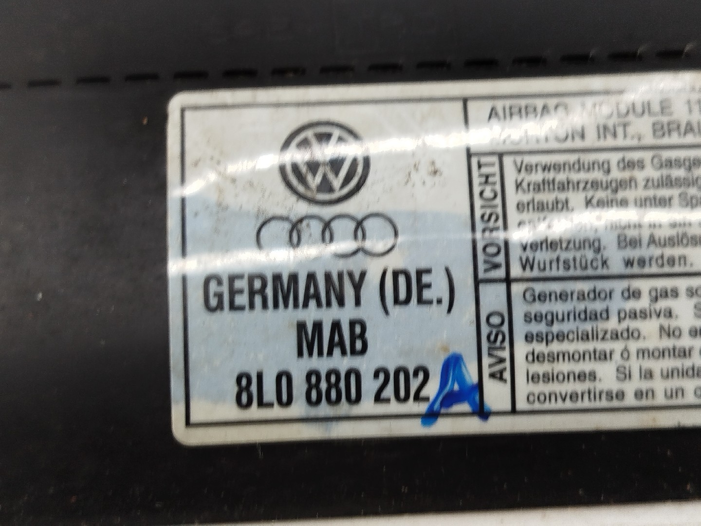 Airbag Passageiro AUDI A3 (8L1) | 96 - 06 Imagem-4