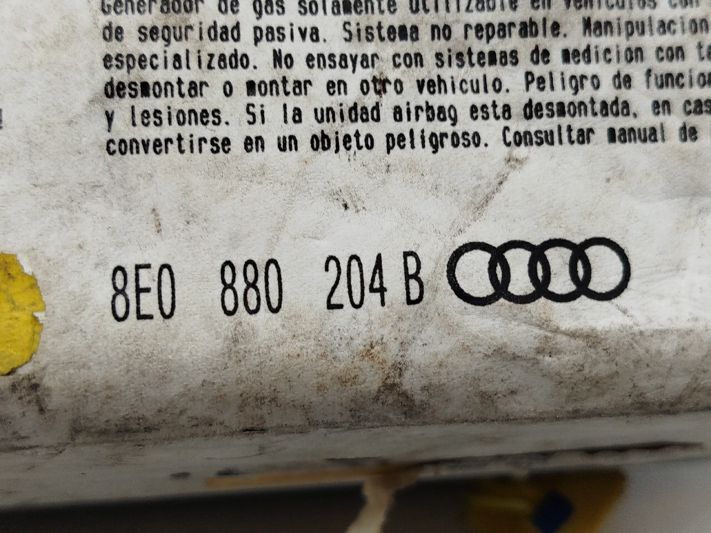 Airbag Passageiro AUDI A4 (8E2, B6) | 00 - 05 Imagem-1