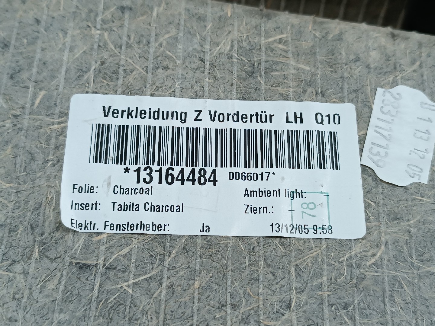 Quartela de porta frente esquerda OPEL ZAFIRA / ZAFIRA FAMILY B (A05) | 05 - 19 Imagem-1