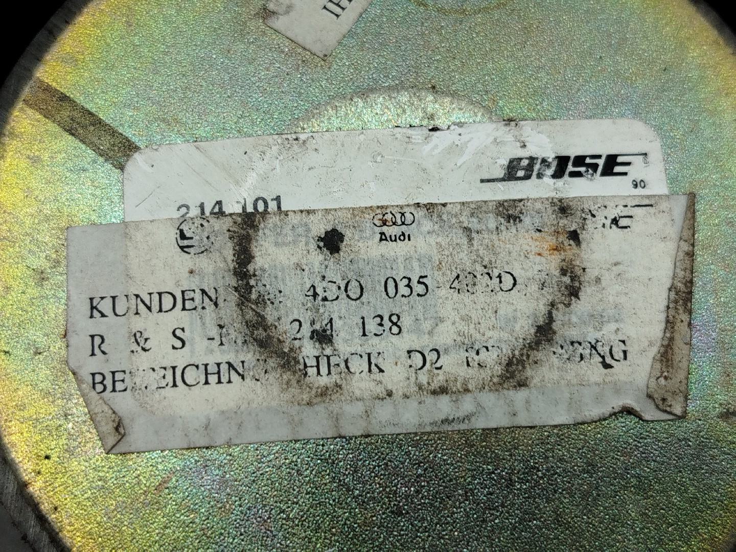 Coluna de som AUDI A8 (4D2, 4D8) | 94 - 05 Imagem-2