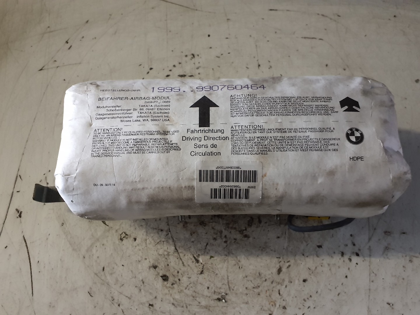 AIRBAG PASSAGEIRO BMW 3 (E46) | 97 - 05