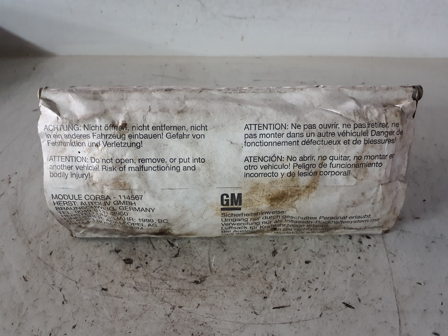 Airbag Acompañante OPEL CORSA B (S93) | 93 - 02