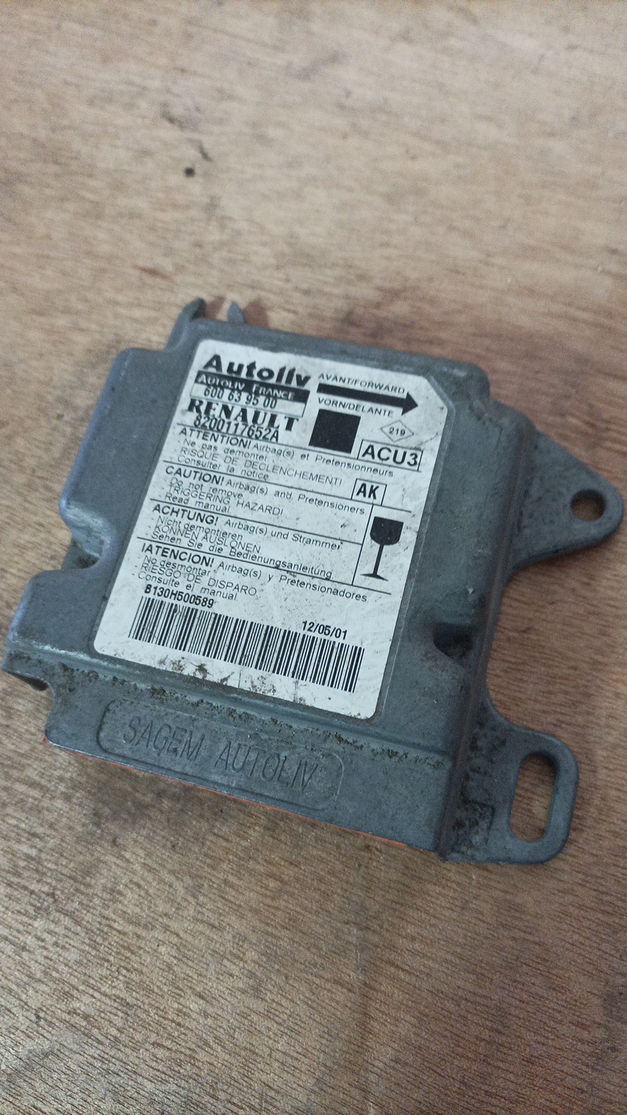 Centralina de Airbags RENAULT - ID S_142487