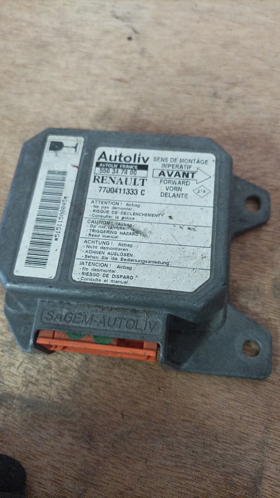 Centralina de Airbags RENAULT - ID S_142493