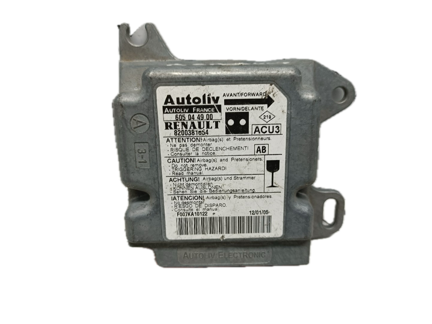 Centralina Airbags RENAULT KANGOO (KC0/1_) | 97 -  Imagem-0