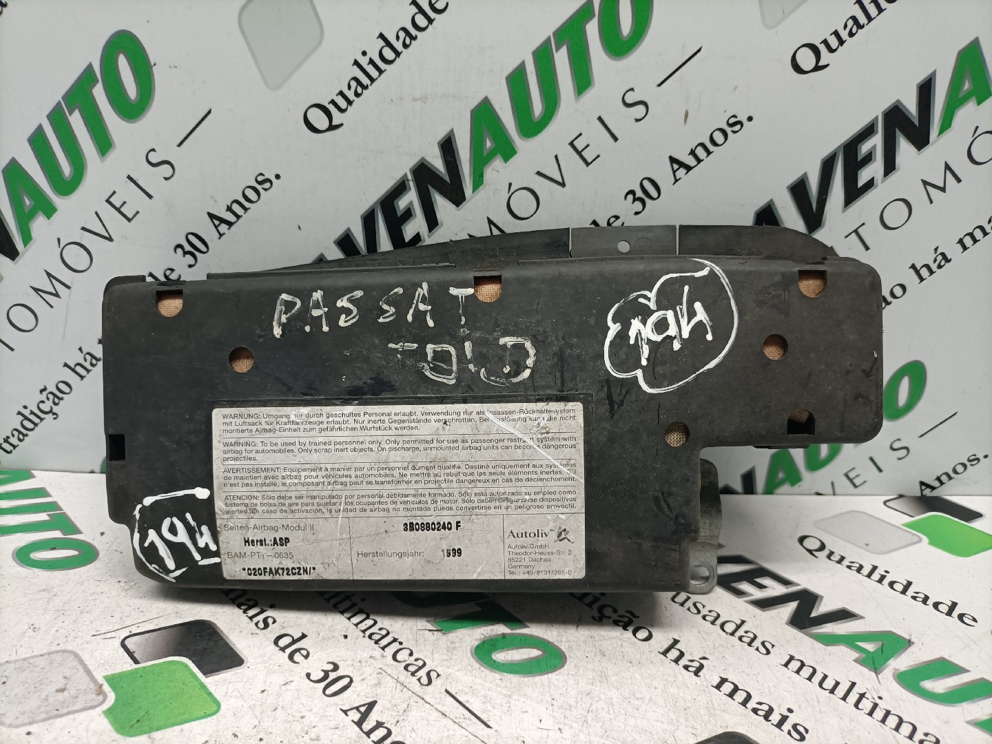 Airbag Banco  VOLKSWAGEN PASSAT (3B2) | 96 - 01