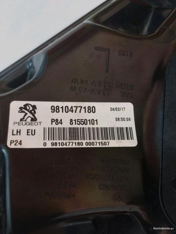 Left Tail Light  PEUGEOT 3008 SUV (M_) | 16 -  Imagem-4