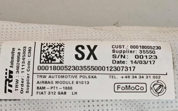 AIRBAG BANCO ESQ FIAT 500 (312_) | 07 -  Imagem-3