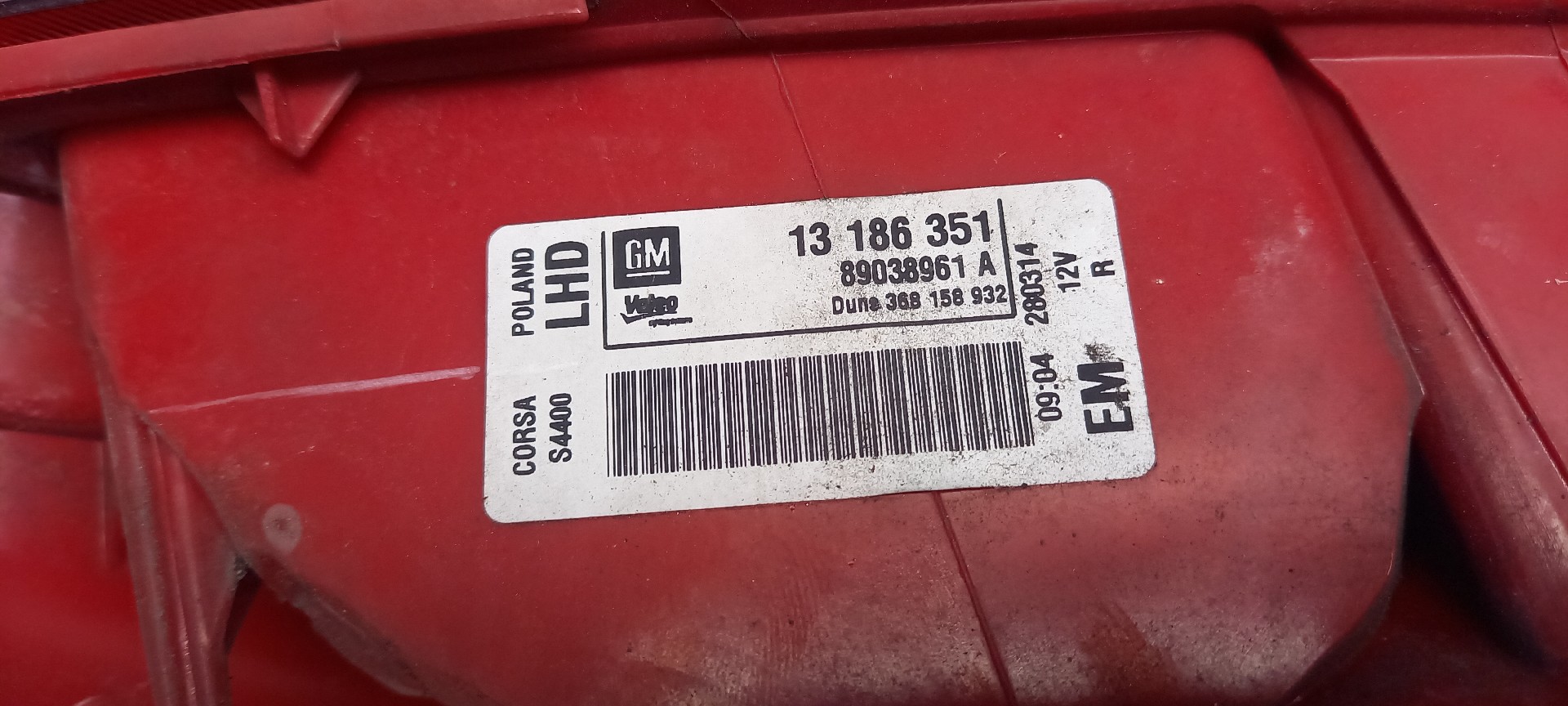 Farolim Traseiro Direito OPEL CORSA D Van (S07) | 06 - 14 Imagem-2