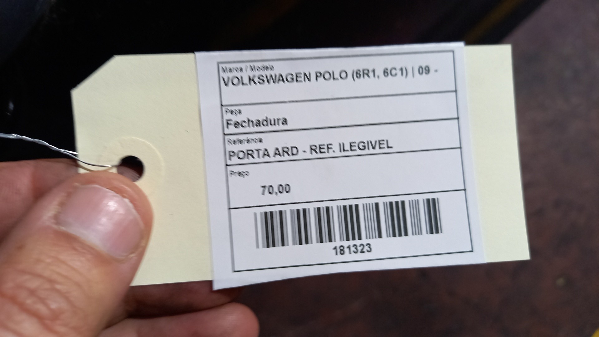 Fechadura Tras Lado Direito VOLKSWAGEN POLO (6R1, 6C1) | 09 -  Imagem-2