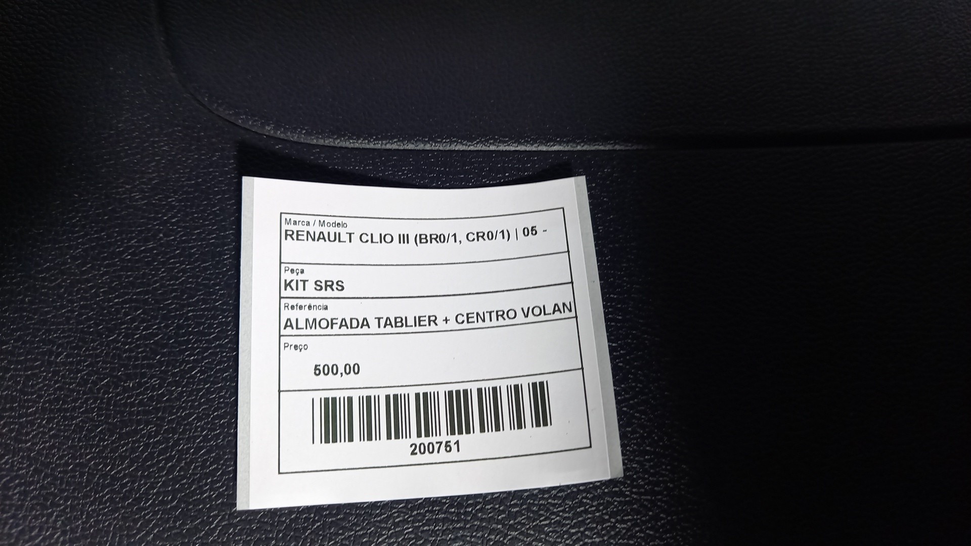 Kit de Airbags RENAULT CLIO III (BR0/1, CR0/1) | 05 -  Imagem-1