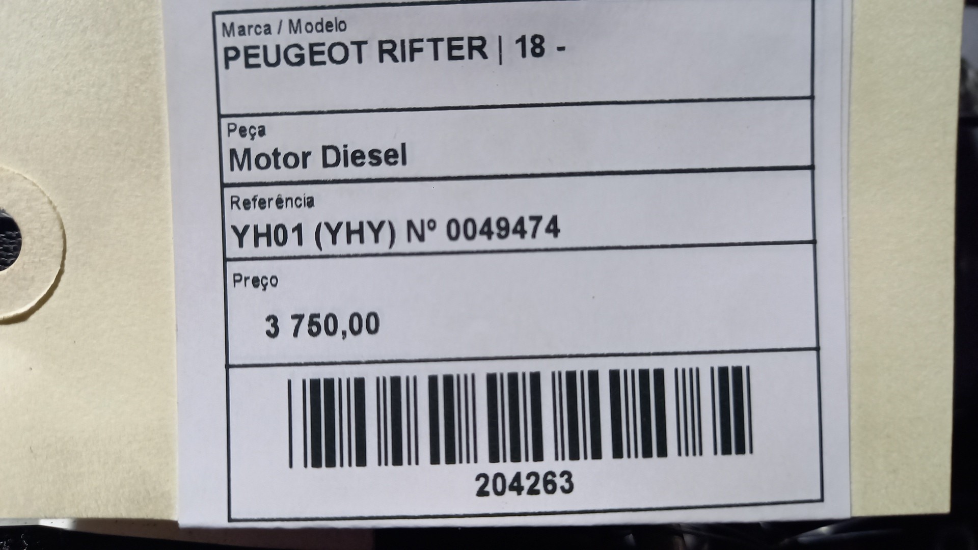Motor PEUGEOT RIFTER | 18 -  Imagem-4