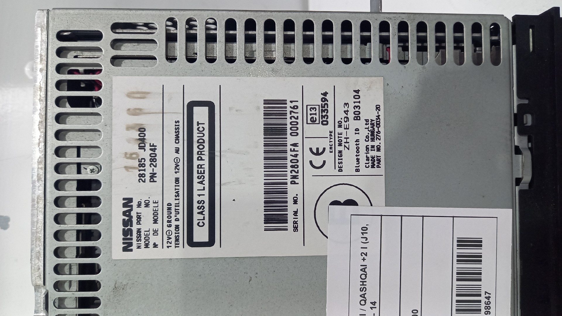 Rádio NISSAN QASHQAI / QASHQAI +2 I (J10, NJ10, JJ10E) | 06 - 14