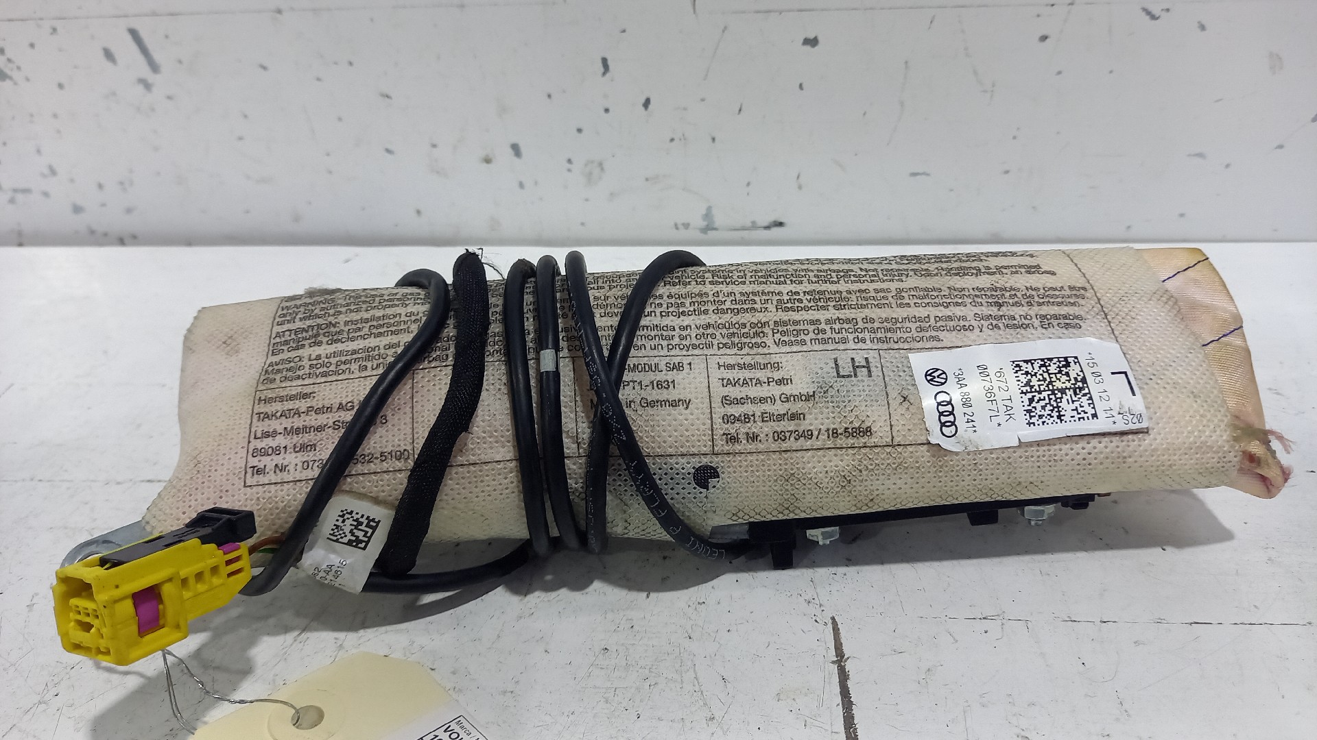 Almofada / Airbag Banco Esquerdo VOLKSWAGEN PASSAT Variant (365) | 10 - 15