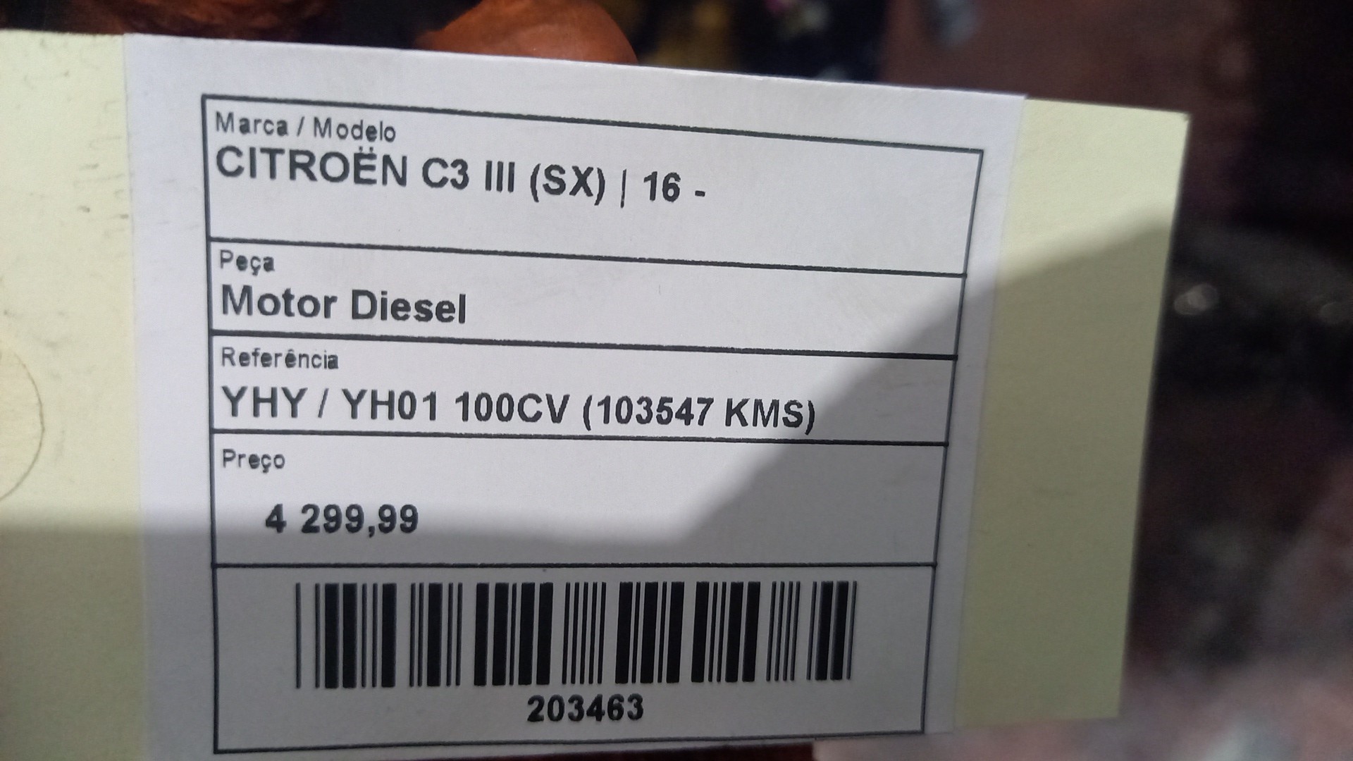 Motor CITROEN C3 III (SX) | 16 -  Imagem-1