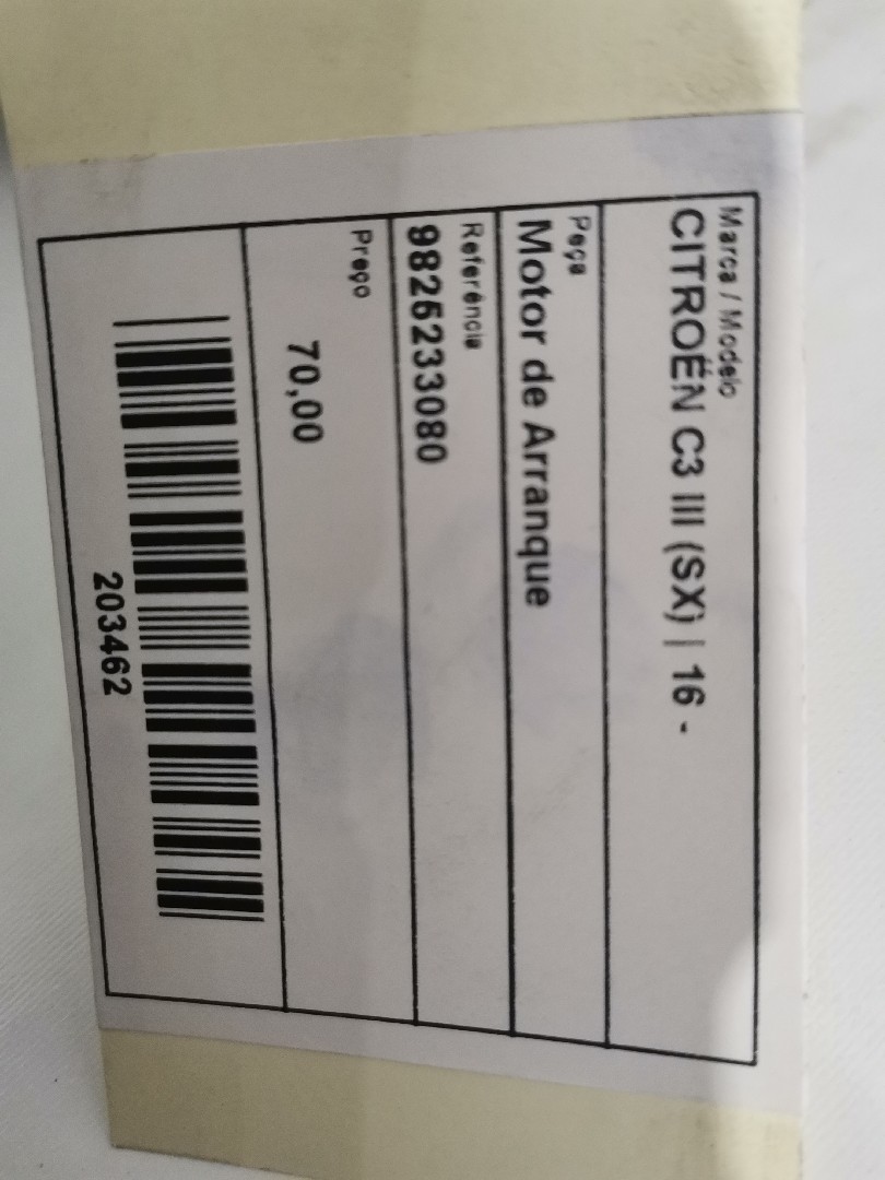 Motor de Arranque CITROEN C3 III (SX) | 16 - 