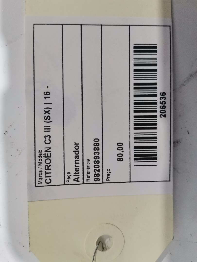 Alternador CITROEN C3 III (SX) | 16 - 
