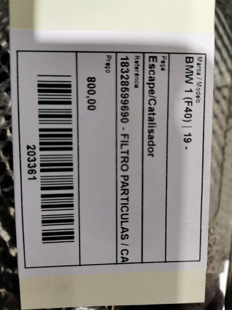 Tubo de Escape / Catalizador BMW 1 (F40) | 19 - 