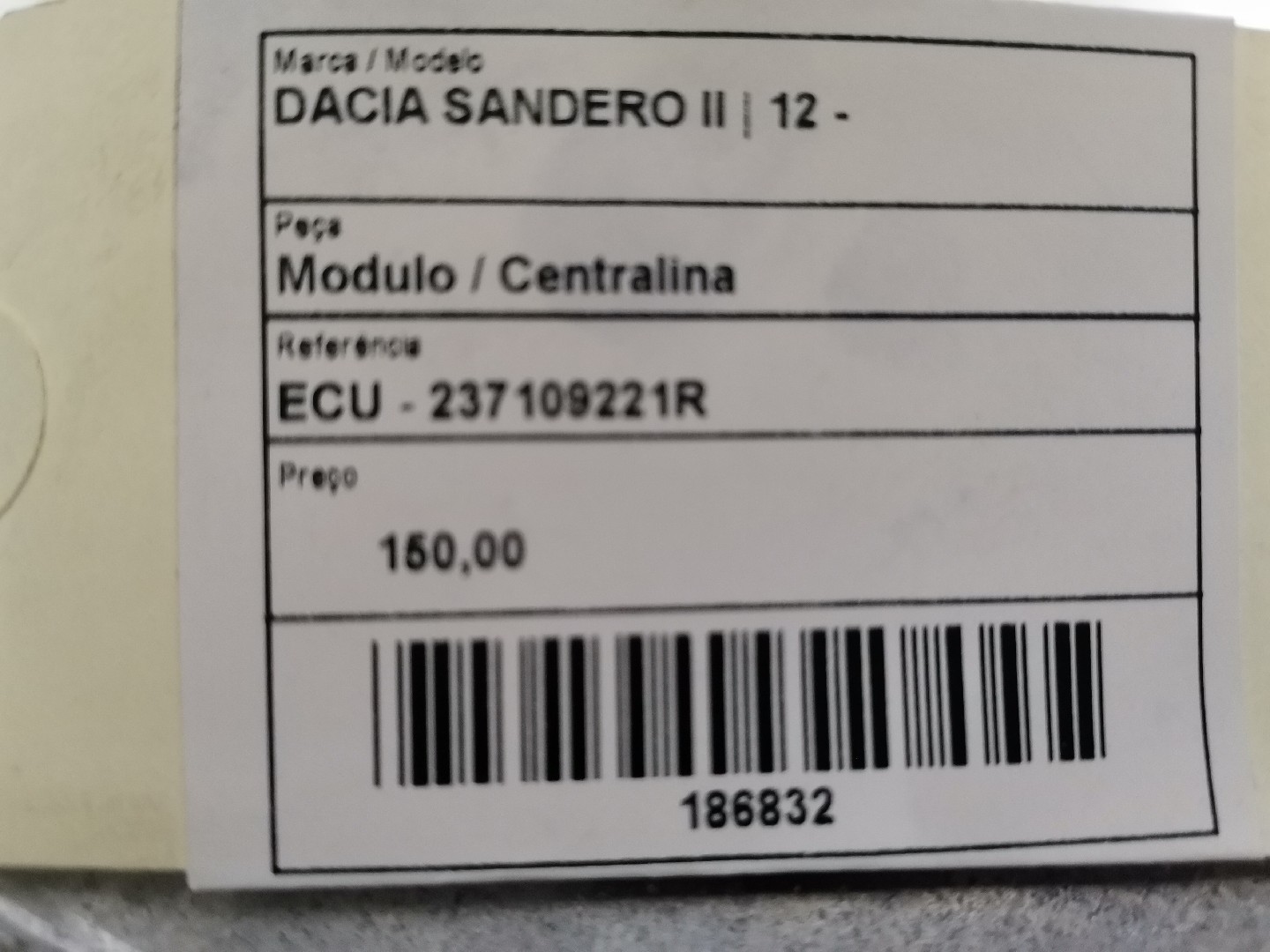 Modulo / Centralina DACIA SANDERO II | 12 - 