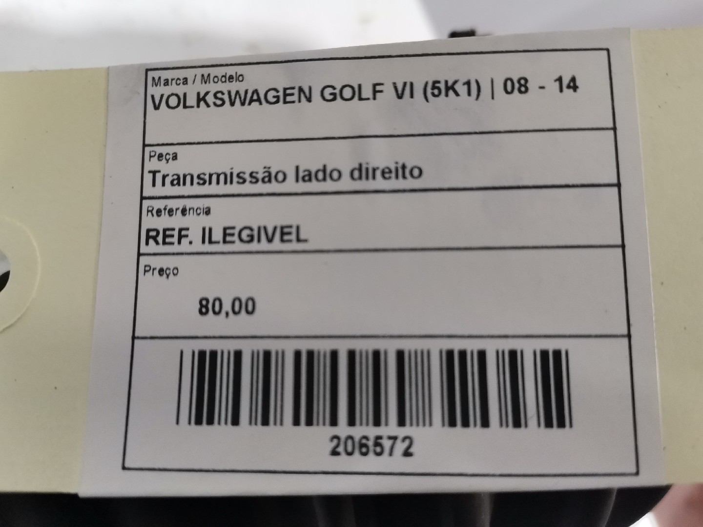 Transmision VOLKSWAGEN GOLF VI (5K1) | 08 - 14