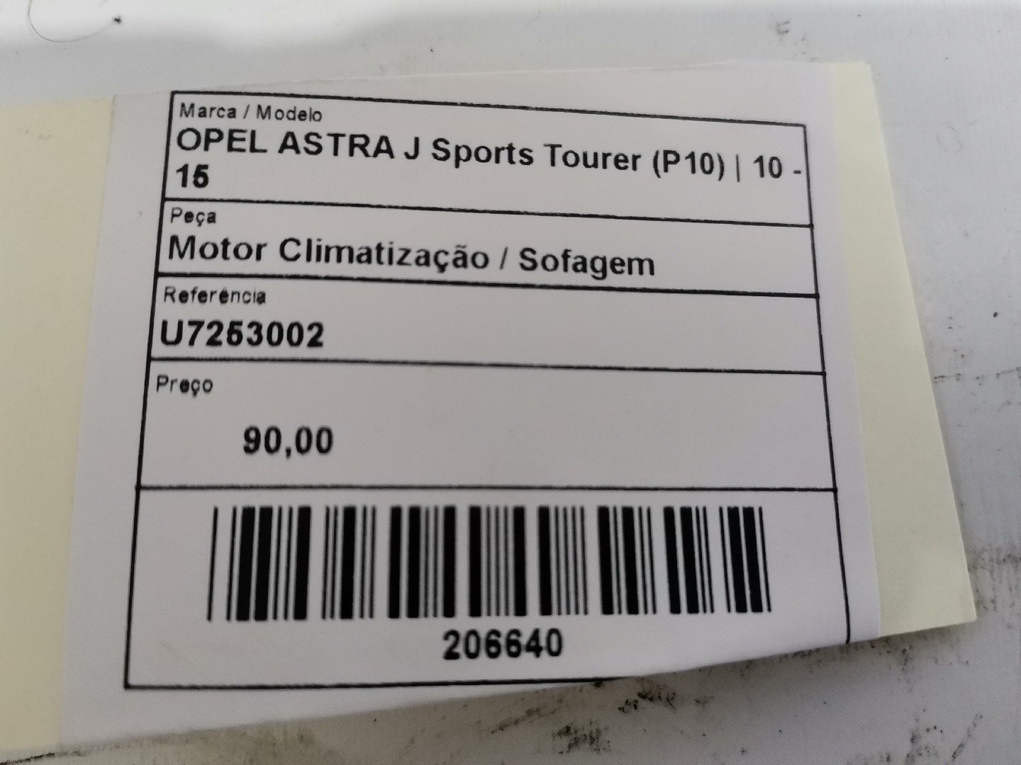 Motor Sofagem OPEL ASTRA J Sports Tourer (P10) | 10 - 15
