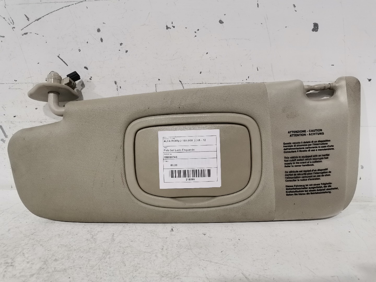 Pala Sol Lado Esquerdo ALFA ROMEO 159 (939_) | 05 - 12