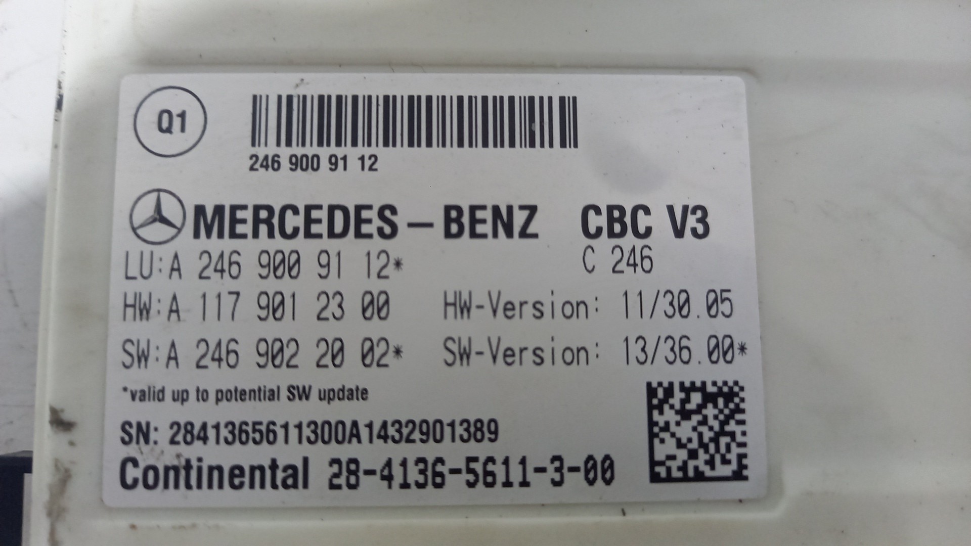 Centralita del Motor MERCEDES-BENZ A-CLASS (W176) | 12 - 18 Imagem-1