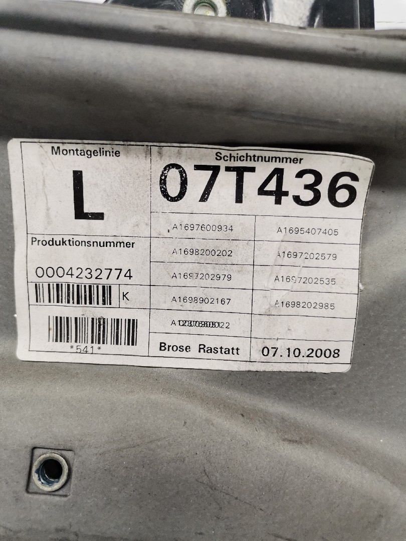 Elevador de Vidro Frente Esquerdo MERCEDES-BENZ A-CLASS (W169) | 04 - 12 Imagem-1