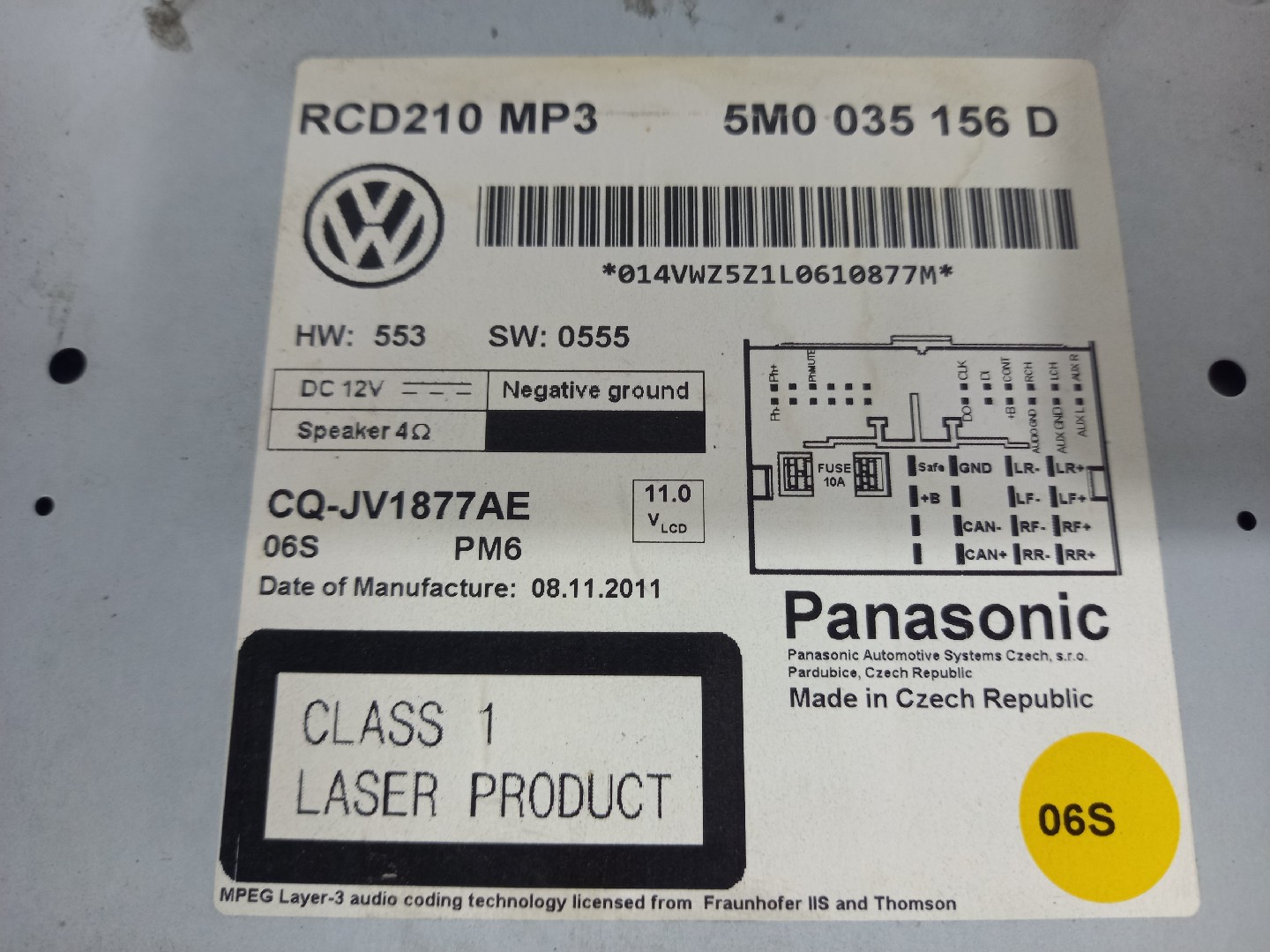 Rádio VOLKSWAGEN POLO (6R1, 6C1) | 09 -  Imagem-1