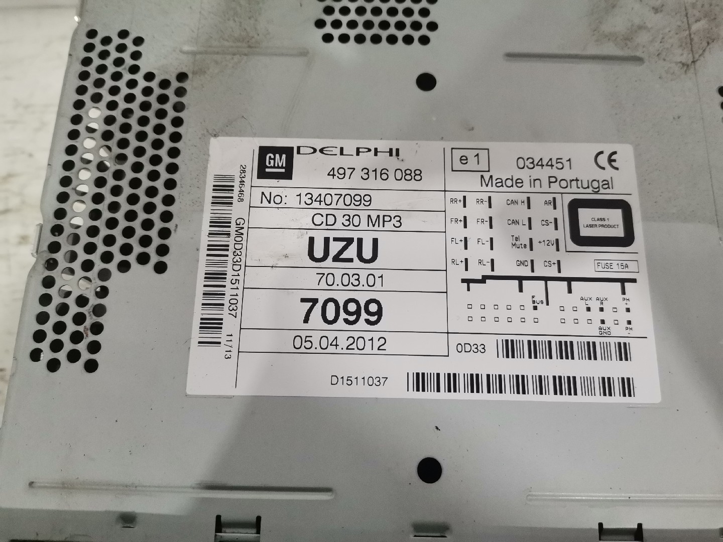 Rádio OPEL CORSA D Van (S07) | 06 - 14 Imagem-2