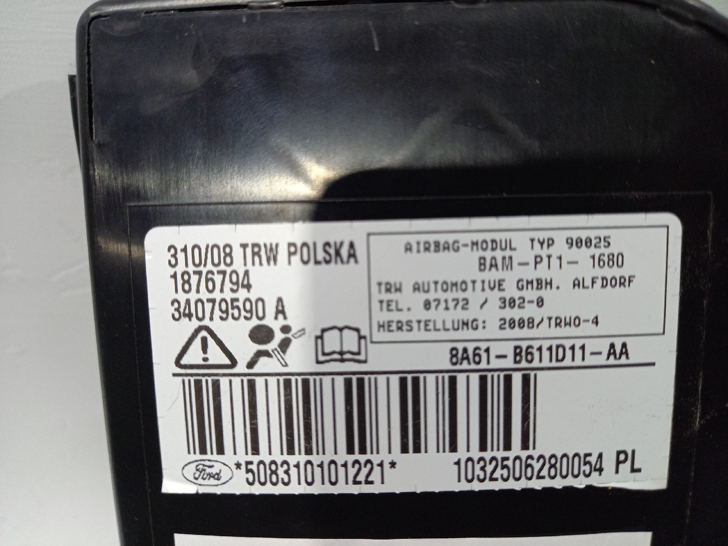 Almofada / Airbag Banco Esquerdo FORD FIESTA VI (CB1, CCN) | 08 -  Imagem-2