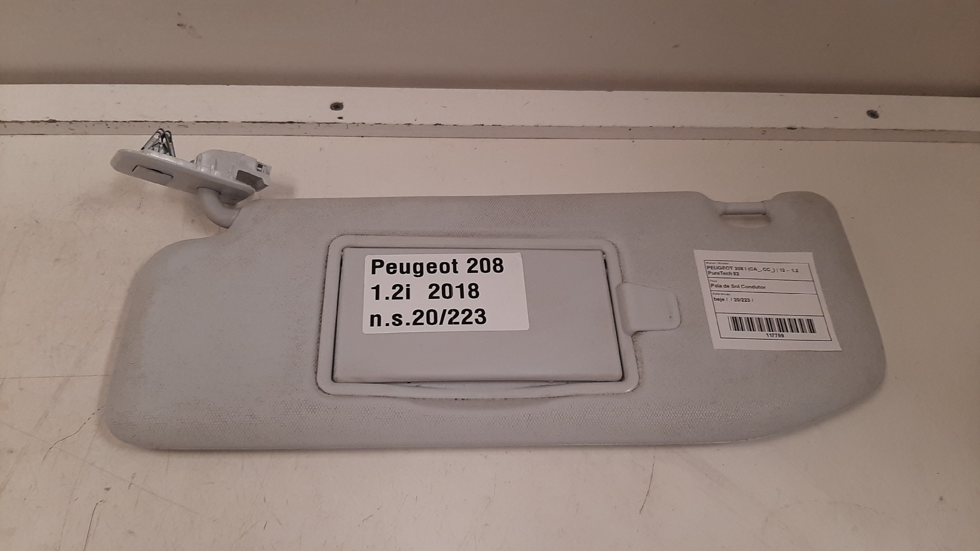 Pala do sol Esq PEUGEOT 208 I (CA_, CC_) | 12 - 