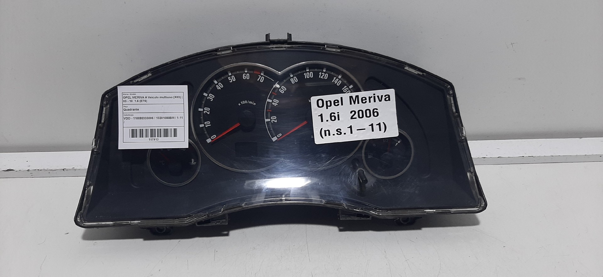 Quadrante OPEL MERIVA A Veículo multiuso (X03) | 03 - 10