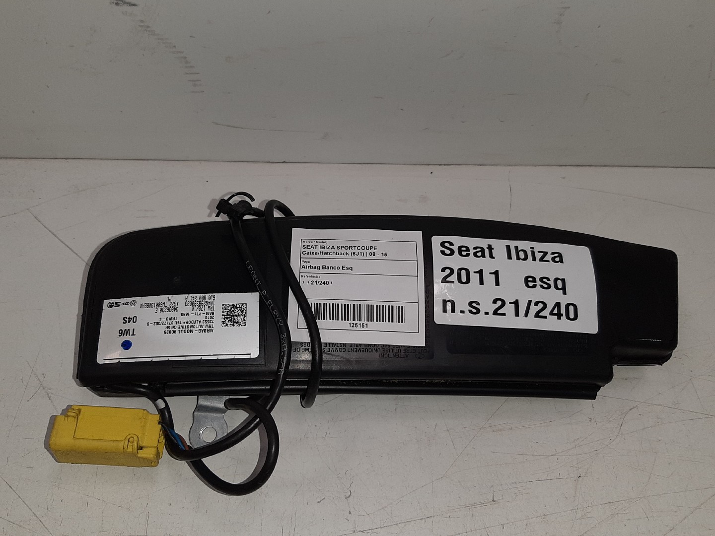Airbag banco Frt Esq SEAT IBIZA SPORTCOUPE Caixa/Hatchback (6J1) | 08 - 15