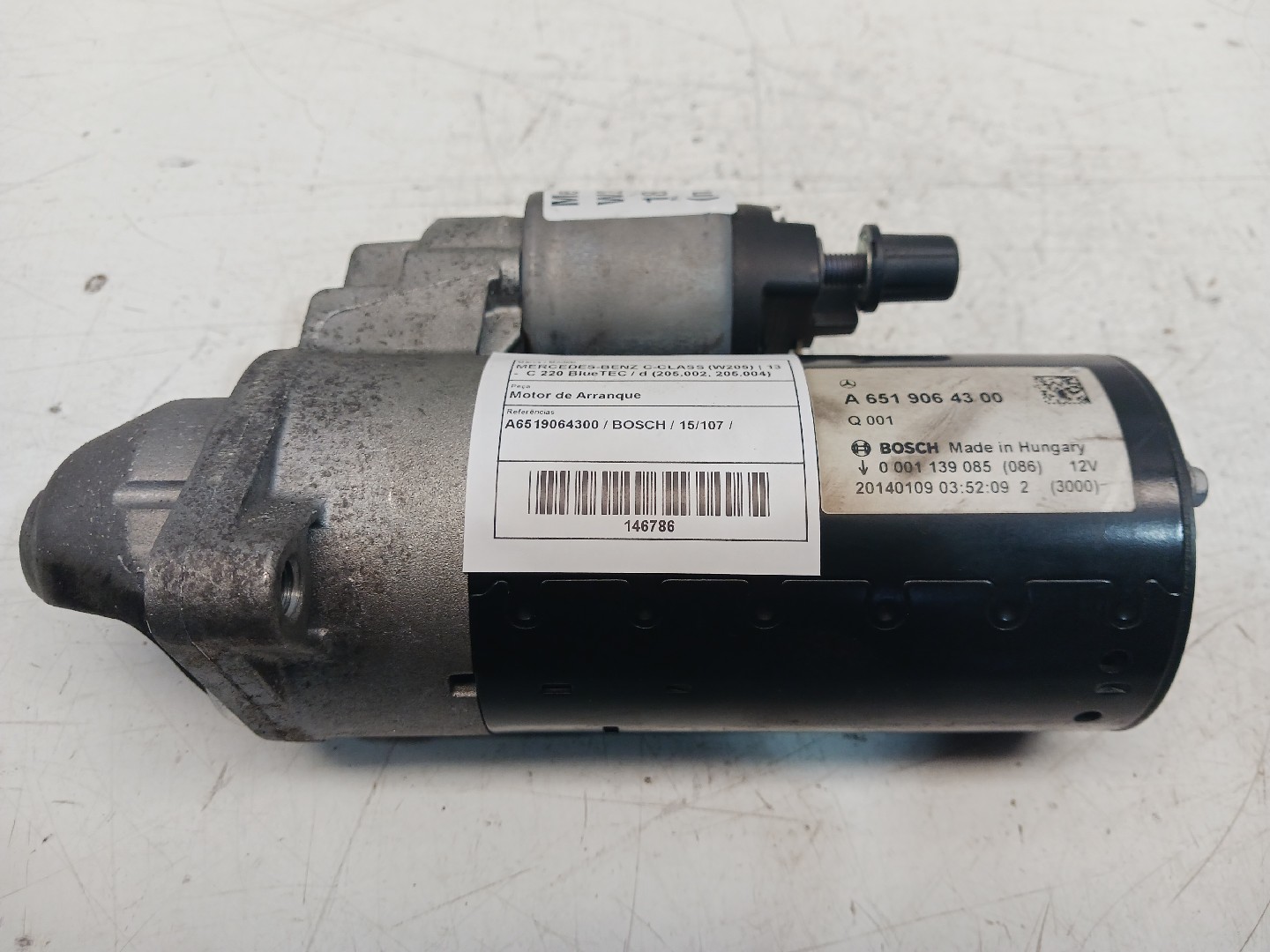 Motor de Arranque MERCEDES-BENZ C-CLASS (W205) | 13 - 