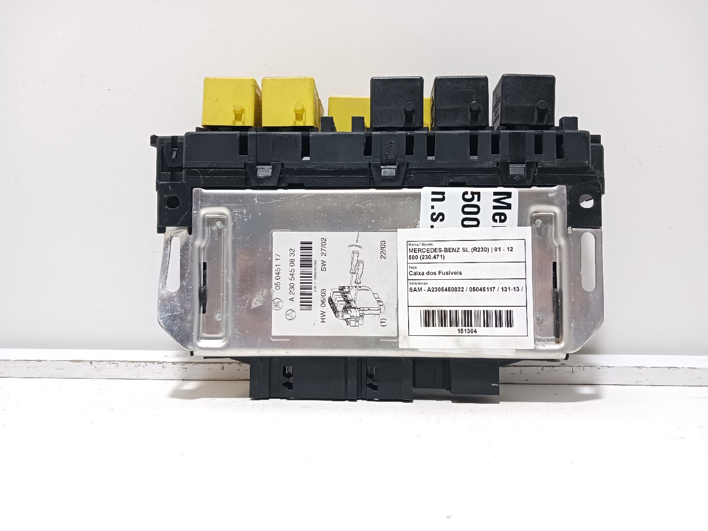 Caixa dos Fusíveis MERCEDES-BENZ SL (R230) | 01 - 12