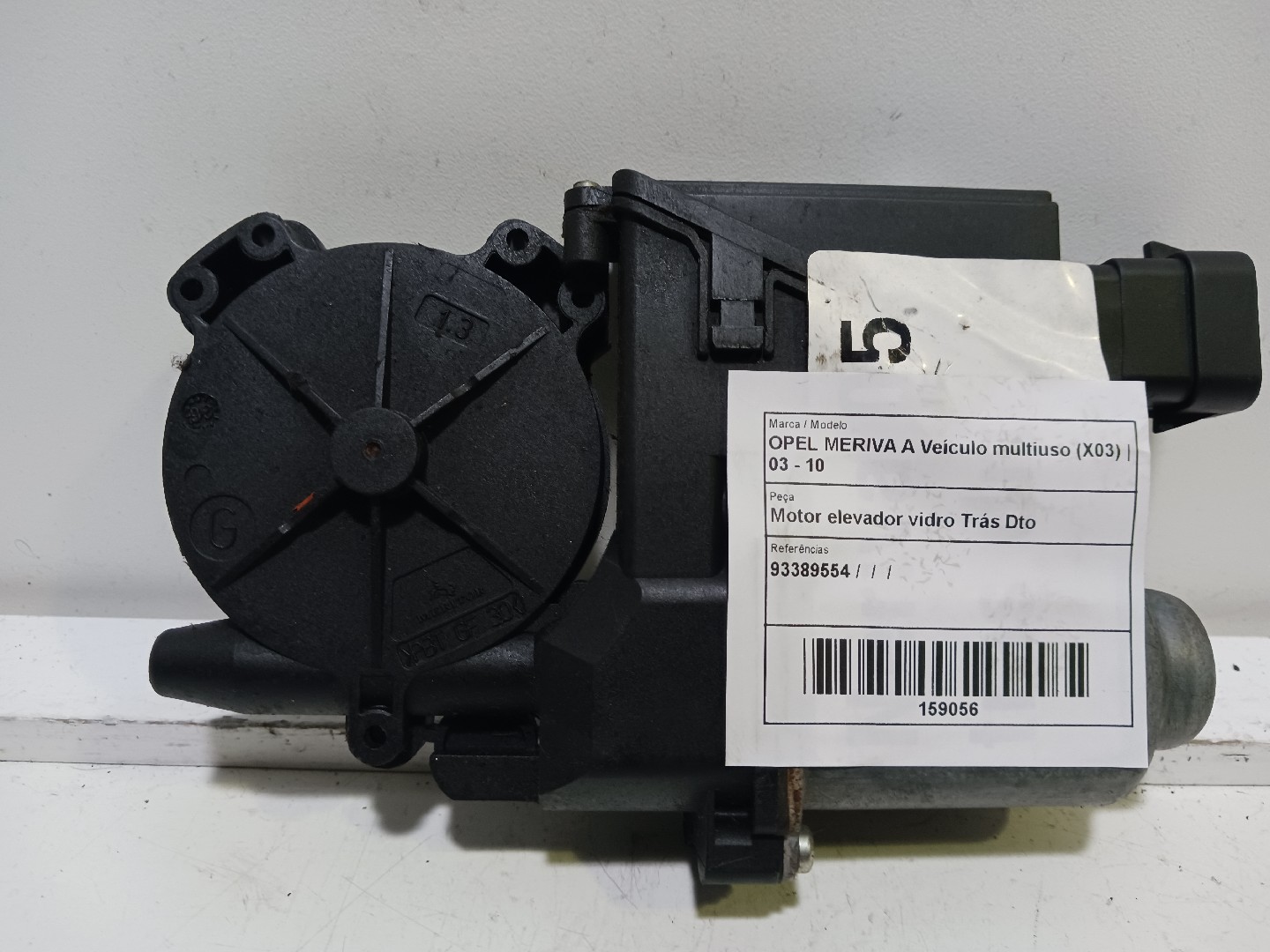 Motor elevador vidro Trás Dto OPEL MERIVA A Veículo multiuso (X03) | 03 - 10