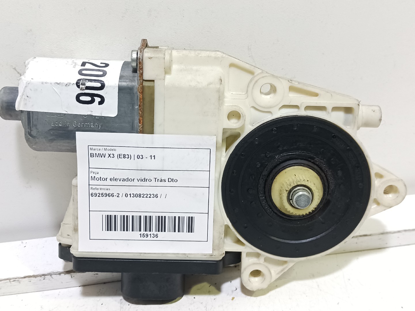 Motor elevador vidro Trás Dto BMW X3 (E83) | 03 - 11