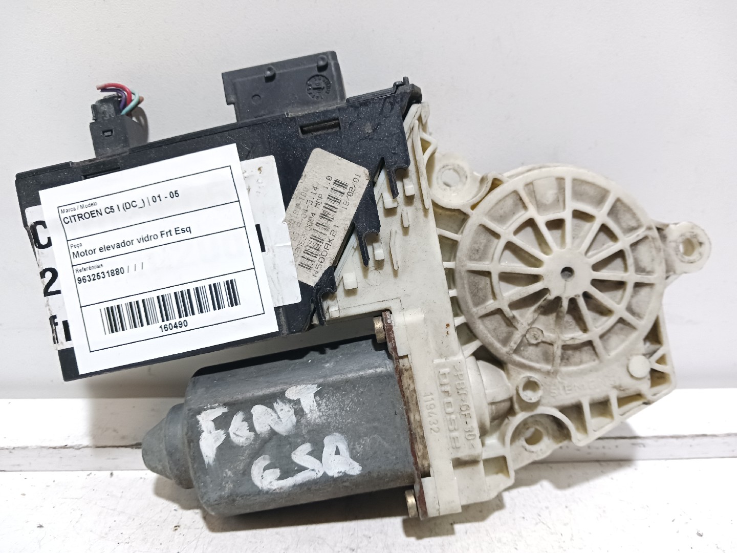 Motor elevador vidro Frt Esq CITROEN C5 I (DC_) | 01 - 05