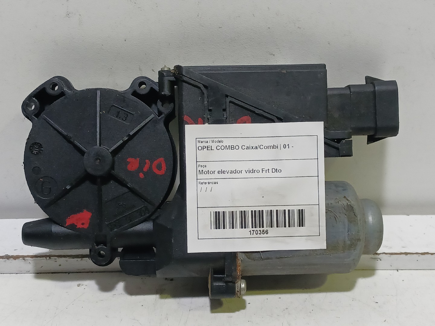 Motor elevador vidro Frt Dto  OPEL COMBO Caixa/Combi | 01 - 