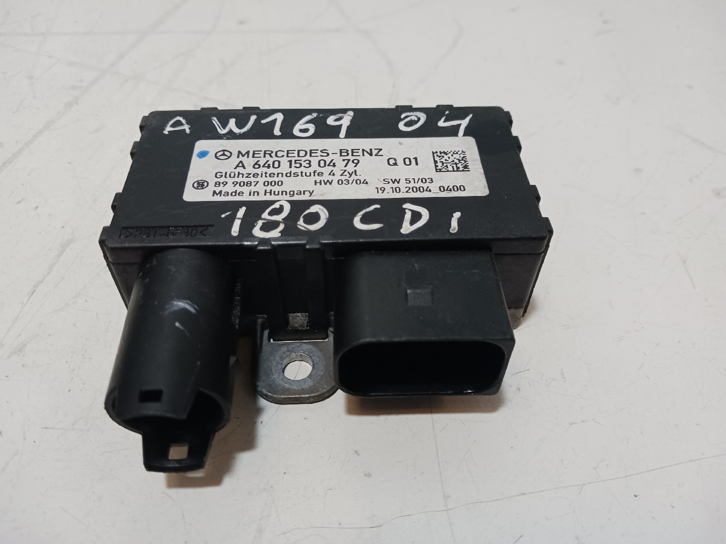 Temporizador Velas MERCEDES-BENZ A-CLASS (W169) | 04 - 12