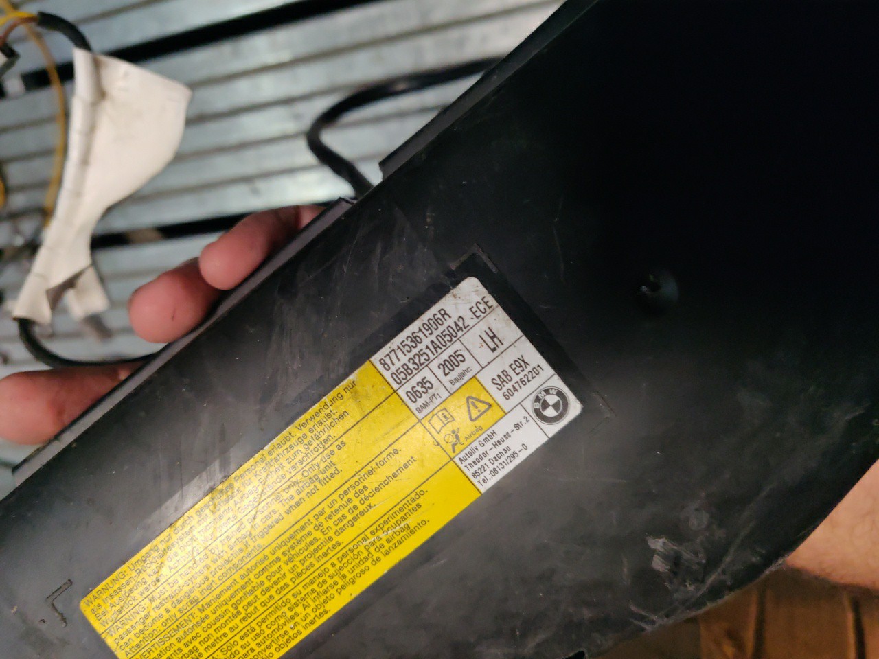 Airbag do Banco Frente Esquerdo BMW 3 (E90) | 04 - 12 Imagem-2 Airbag do Banco Frente Esquerdo BMW 3 (E90) | 04 - 12 Imagem-2