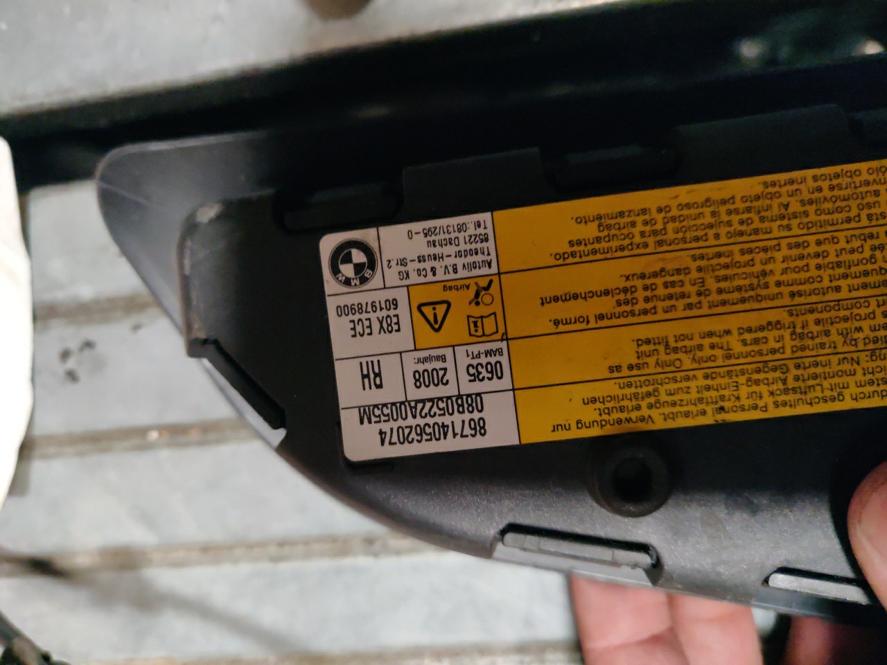 Airbag do Banco Frente Direito BMW 1 (E87) | 03 - 13 Imagem-1