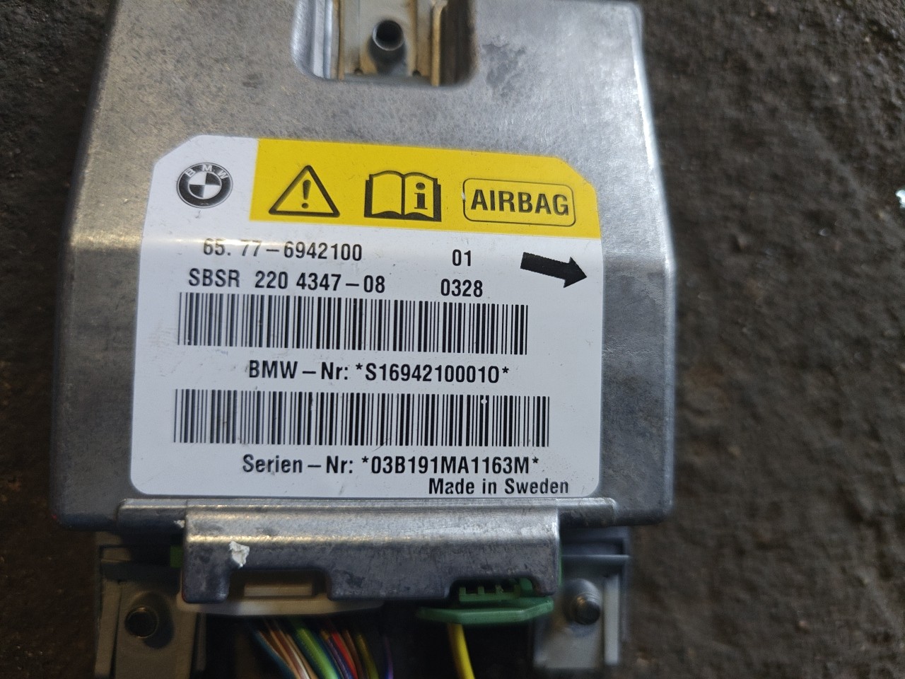 Centralina de Airbags BMW 5 (E60) | 01 - 10 Imagem-1 Centralina de Airbags BMW 5 (E60) | 01 - 10 Imagem-1