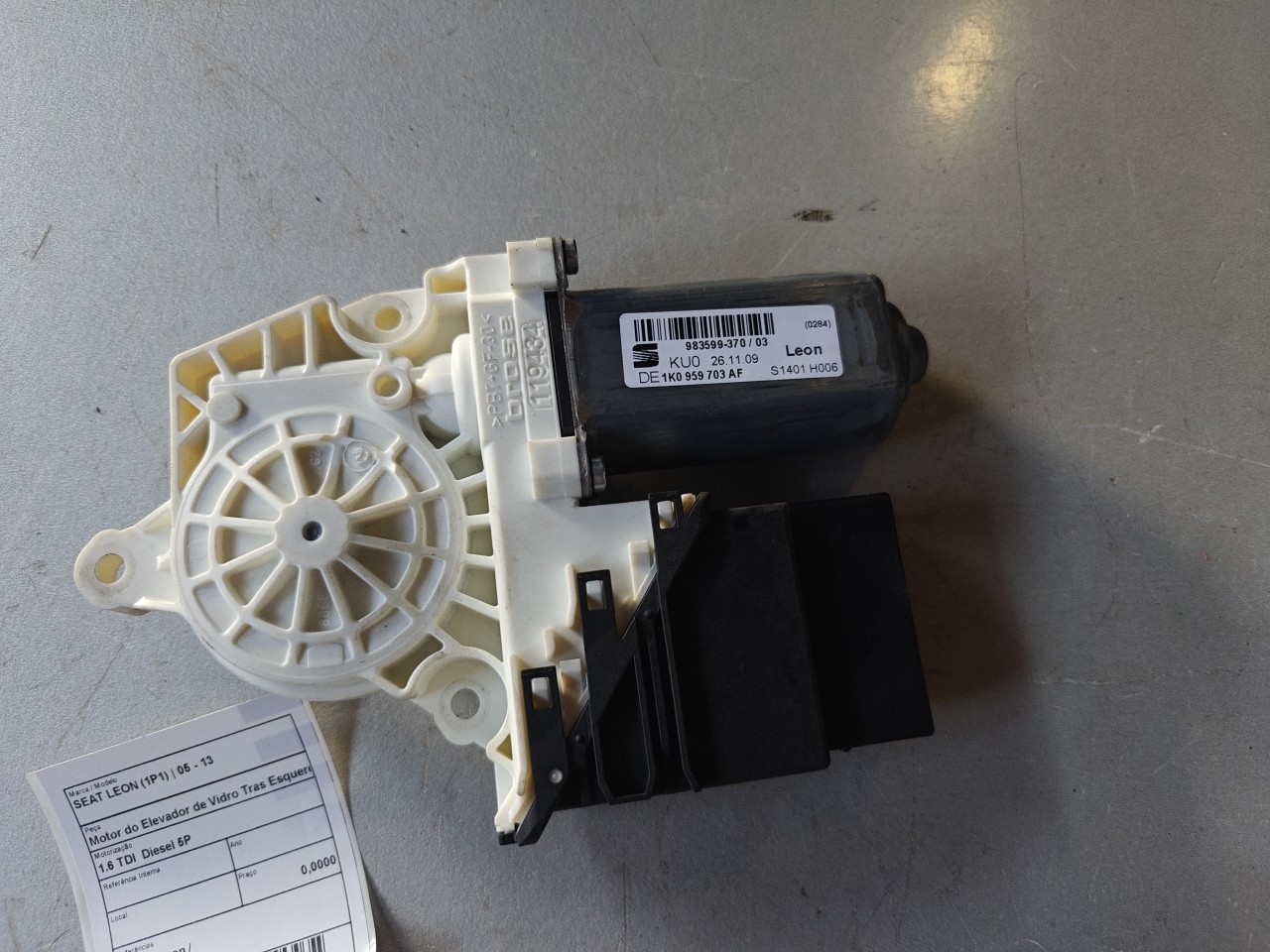 Motor do Elevador de Vidro Tras Esquerdo SEAT LEON (1P1) | 05 - 13