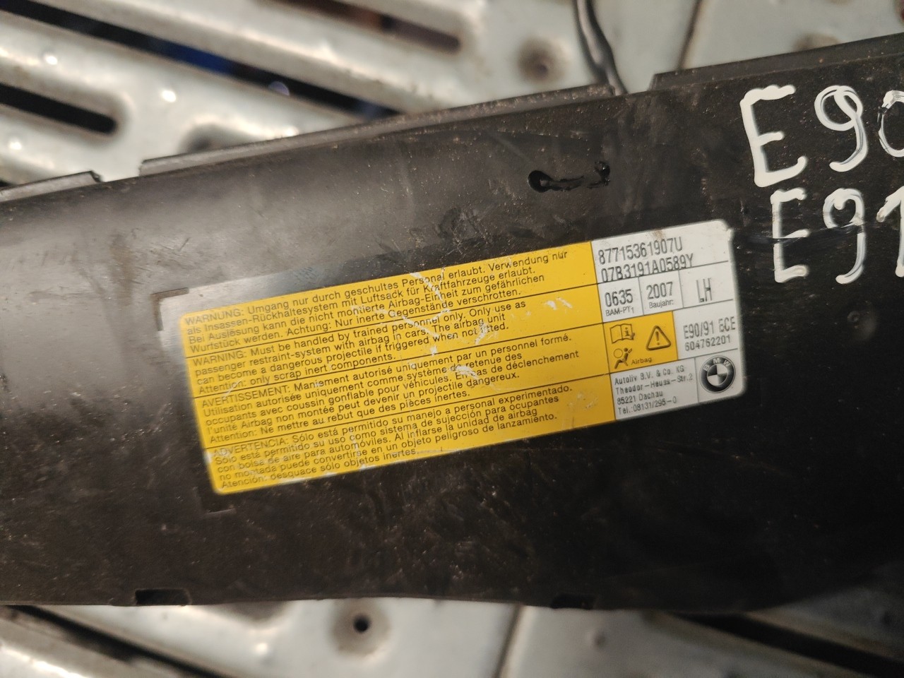 Airbag do Banco Frente Direito BMW 3 (E90) | 04 - 12 Imagem-1