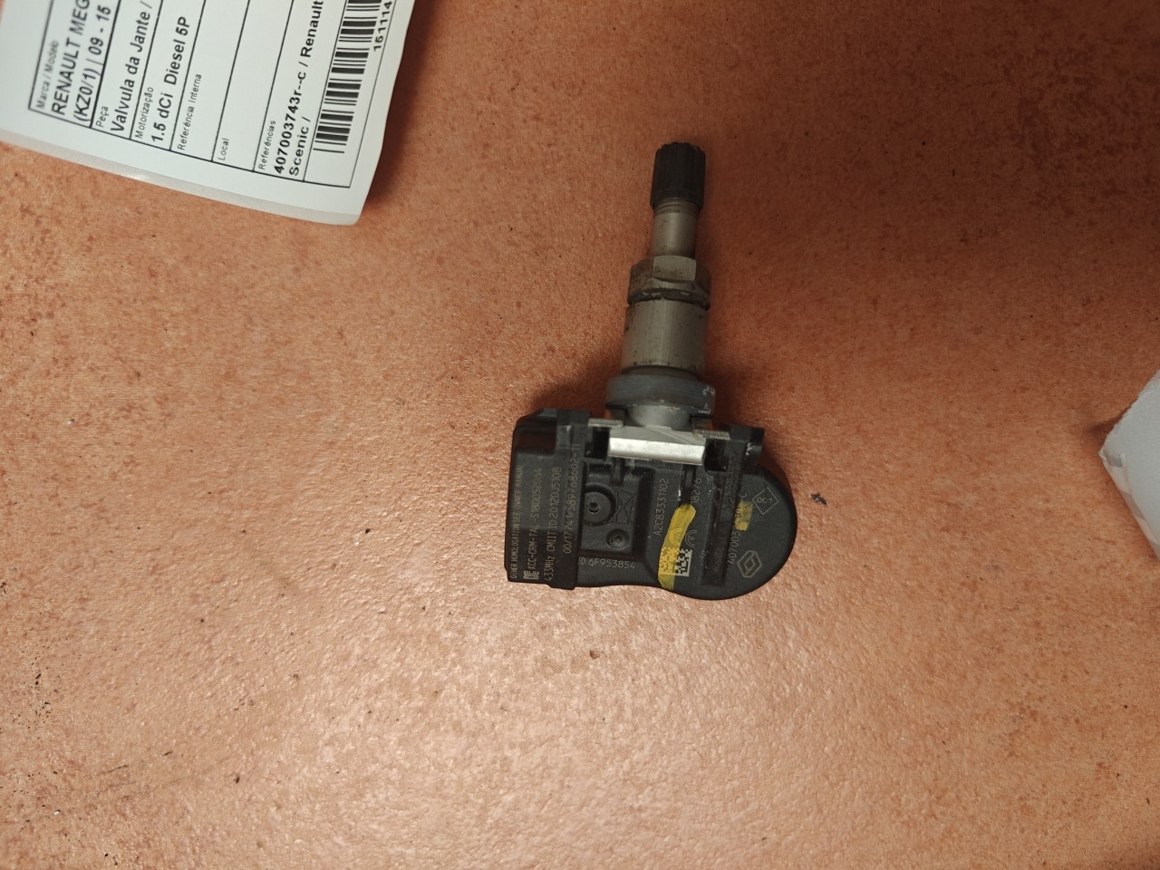 Valvula da Jante / do pneu / da roda RENAULT MEGANE III Combi Van (KZ0/1) | 09 - 15
