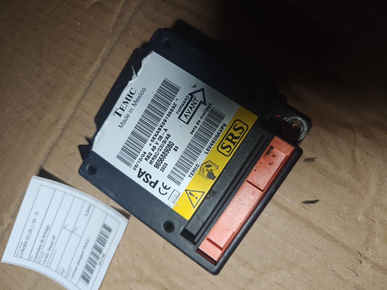 Centralina des coussins gonflables CITROEN C2 (JM_) | 03 - 17