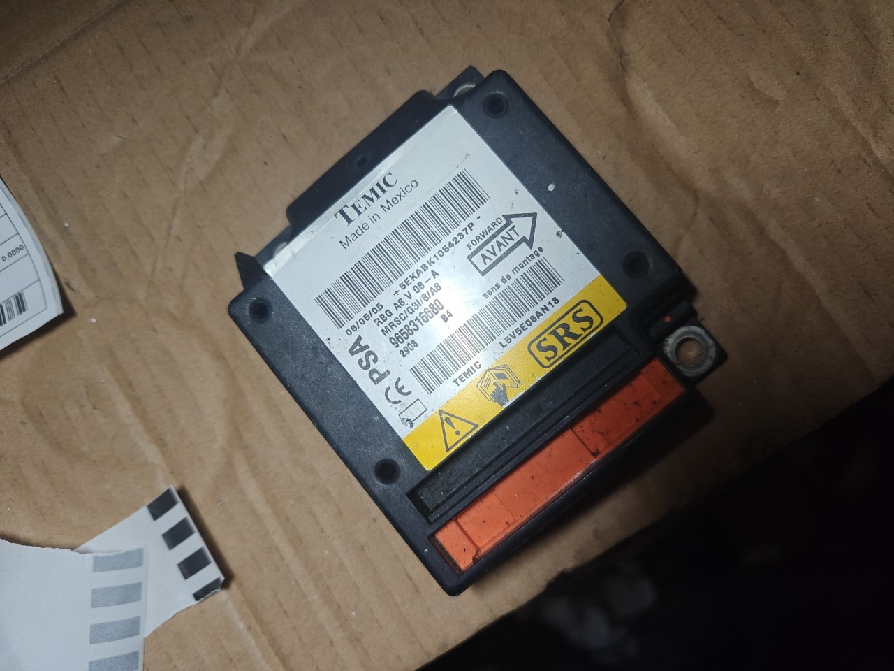 Centralina des coussins gonflables CITROEN C2 (JM_) | 03 - 17