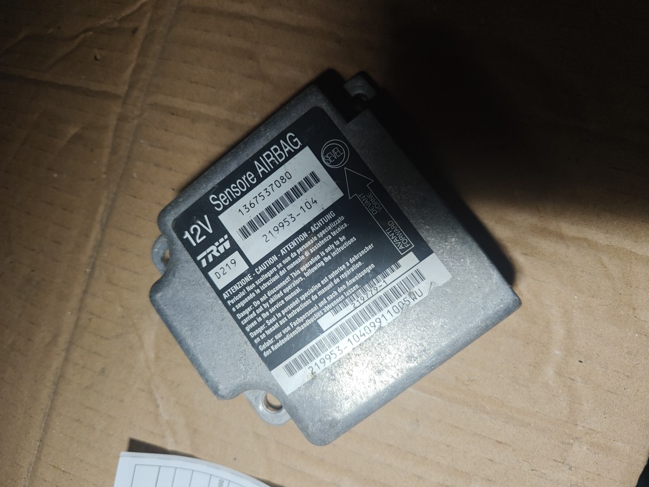 Centralina des coussins gonflables CITROEN C2 (JM_) | 03 - 17